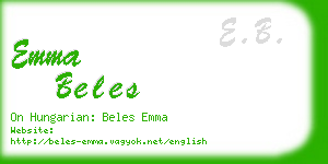 emma beles business card